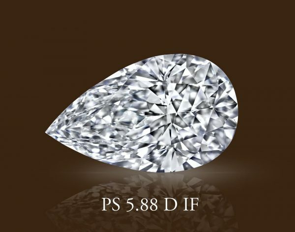 5.88ct D IF Pear Shape Diamond - GIA CERT