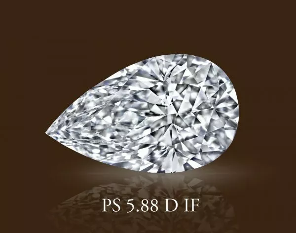 5.88ct D IF Pear Shape Diamond - GIA CERT