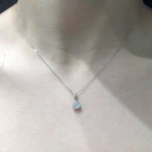 18ct white gold diamond necklace