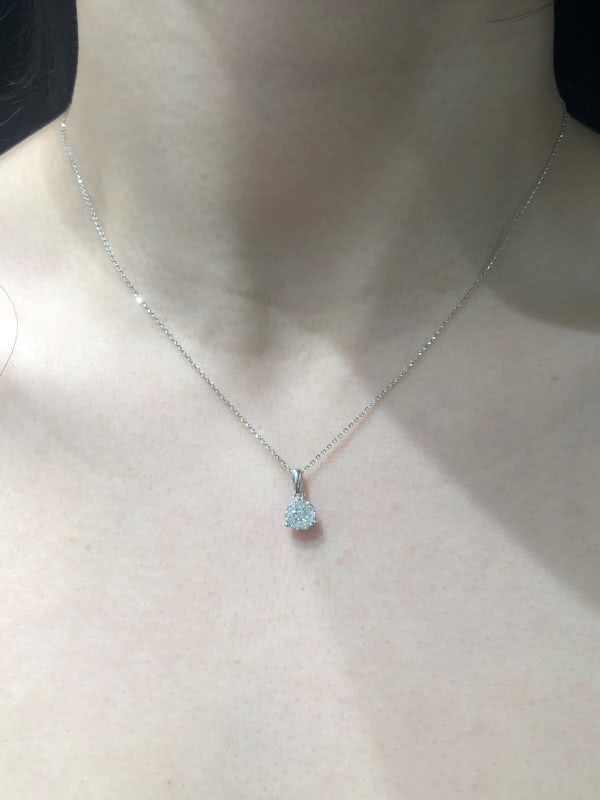 18ct white gold diamond necklace - Image 2