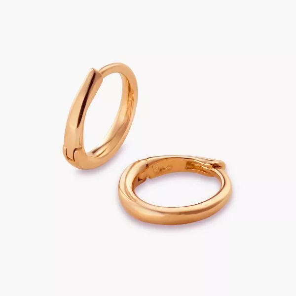 18ct rose gold hoop earrings