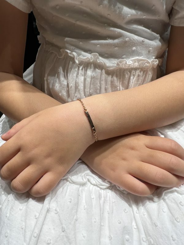 18ct rose gold identity baby bracelet - Image 3