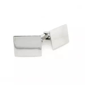 Sterling silver rectangular cufflinks
