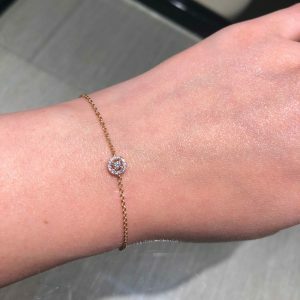 18ct yellow gold diamond bracelet