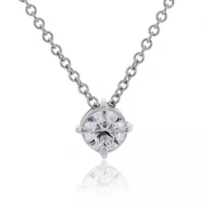 18ct white gold 0.43ct diamond necklace