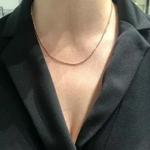 18ct rose gold fancy link 50cm chain