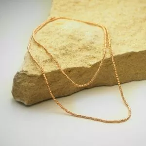 18ct rose gold fancy link 50cm chain