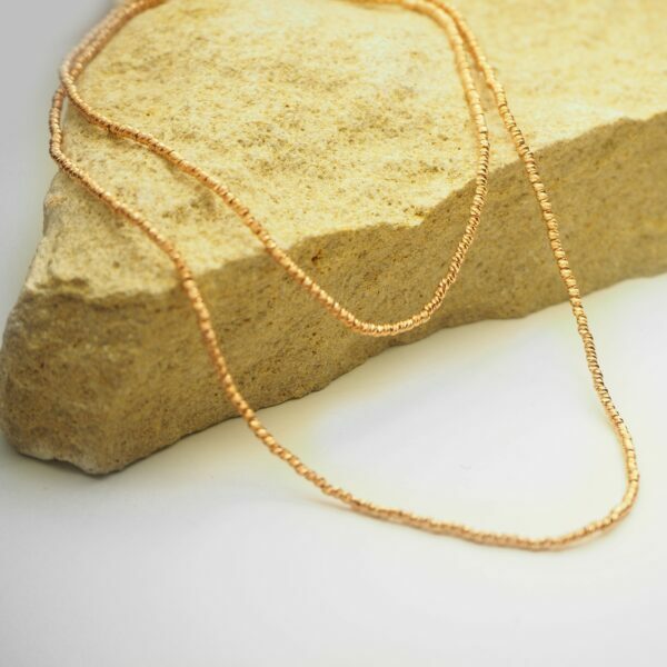 18ct rose gold fancy link 50cm chain