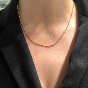 18ct rose gold fancy link 50cm chain