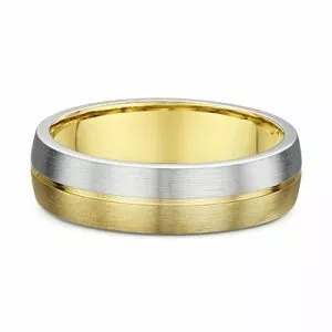 18ct white & rose gold gents wedding ring