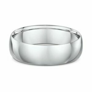 18ct white gold plain wedding ring