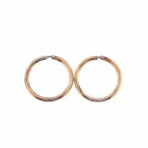 18ct rose gold extra small plain hoop 'sleepers' earrings