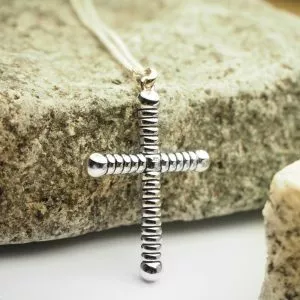 Sterling Silver twist cross and chain