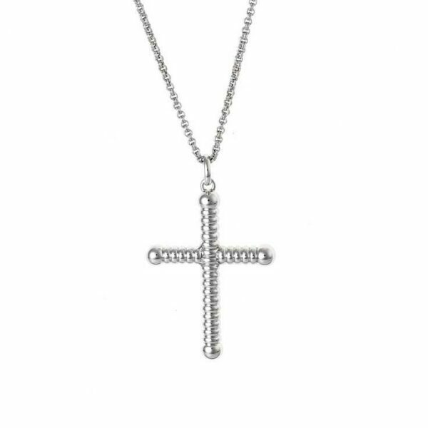 Sterling Silver twist cross and chain