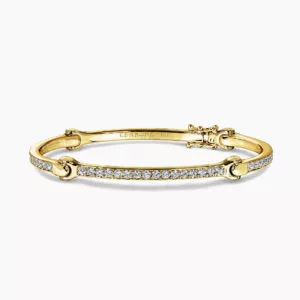 Sensi 18ct yellow gold diamond dog bone bracelet
