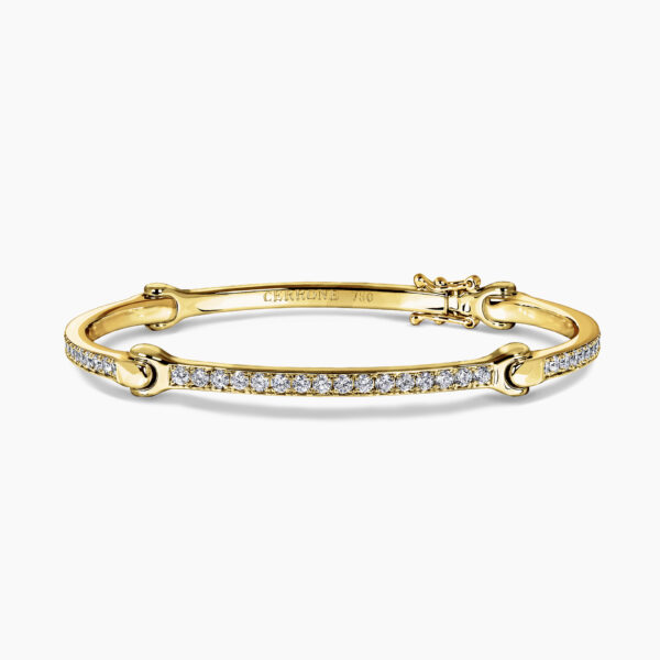 Sensi 18ct yellow gold diamond dog bone bracelet