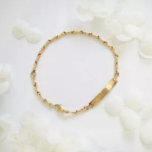 18ct Yellow Gold Baby ID Bracelet