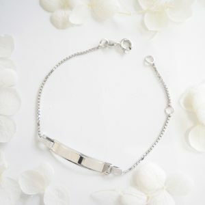 18ct white gold ID baby bracelet