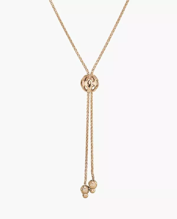 18ct rose gold 42cm trace chain necklace