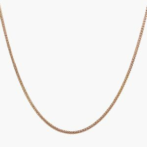 18ct rose gold 45cm foxtail adjustable chain