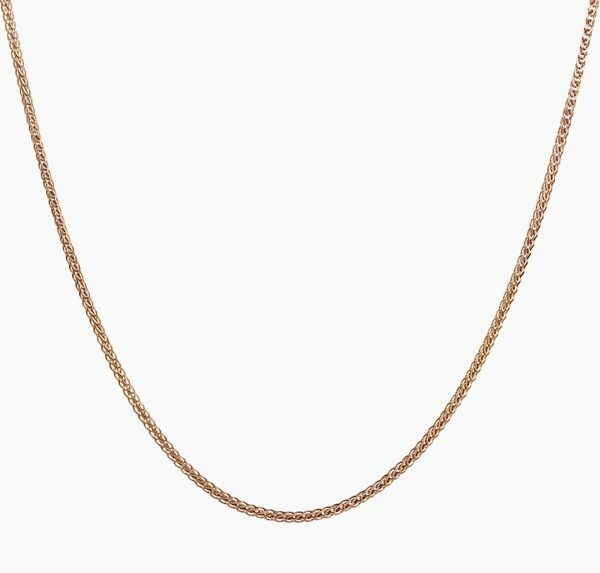 18ct rose gold 45cm foxtail adjustable chain