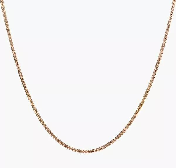 18ct rose gold 45cm foxtail adjustable chain