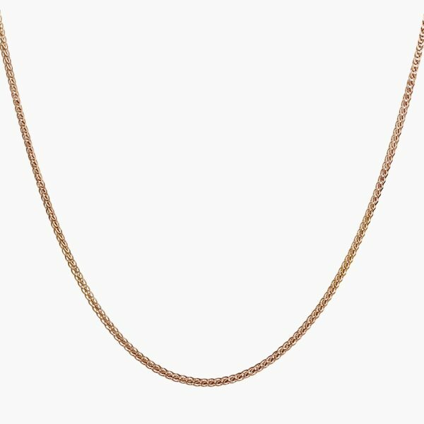 18ct rose gold 45cm foxtail adjustable chain