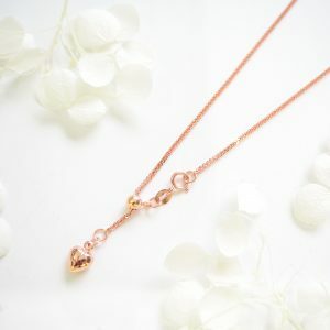 18ct rose gold 45cm foxtail adjustable chain