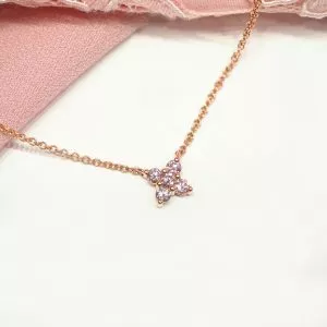 18ct rose gold Australian Argyle Pink Diamond Necklace