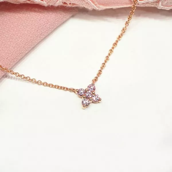 18ct rose gold Australian Argyle Pink Diamond Necklace - Image 2