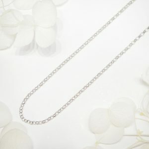 18ct white gold 45cm trace chain