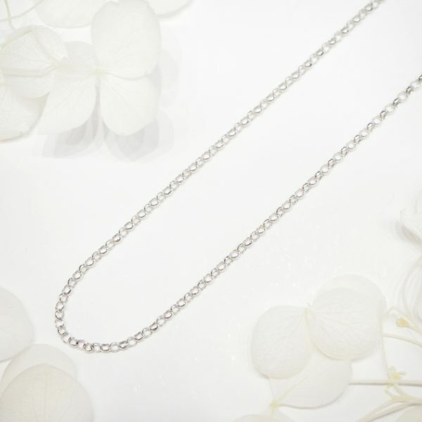 18ct white gold 45cm trace chain