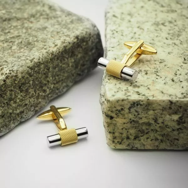 Stainless Steel gold plated cufflinks