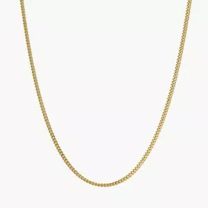 18ct yellow gold 50cm flat curb link chain