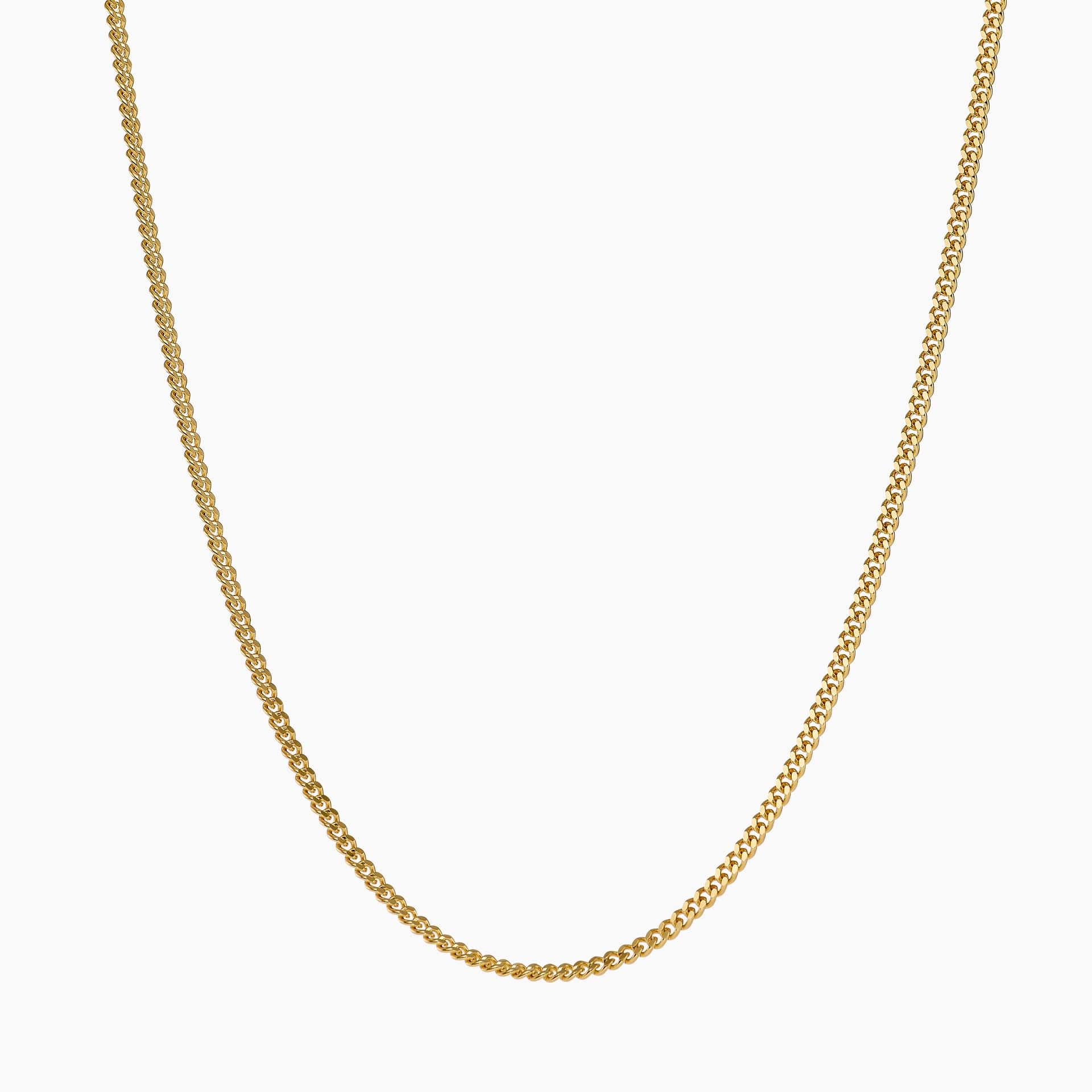Gold flat link chain sales