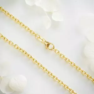 18ct yellow gold 50cm cable chain