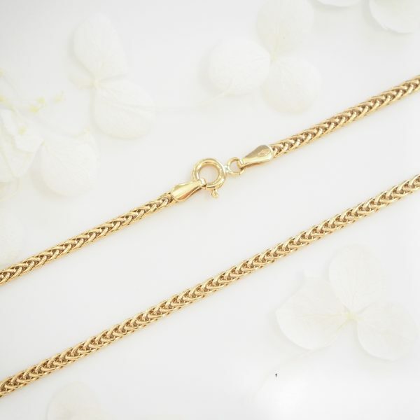 18ct yellow gold 45cm foxtail chain