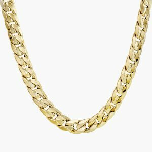 18ct yellow gold 45cm chunky curb chain