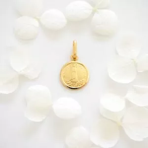 18ct yellow gold "Our Lady of Fatima" medal pendant