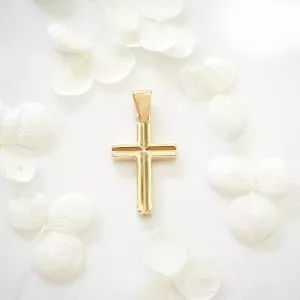 18ct yellow gold cross pendant