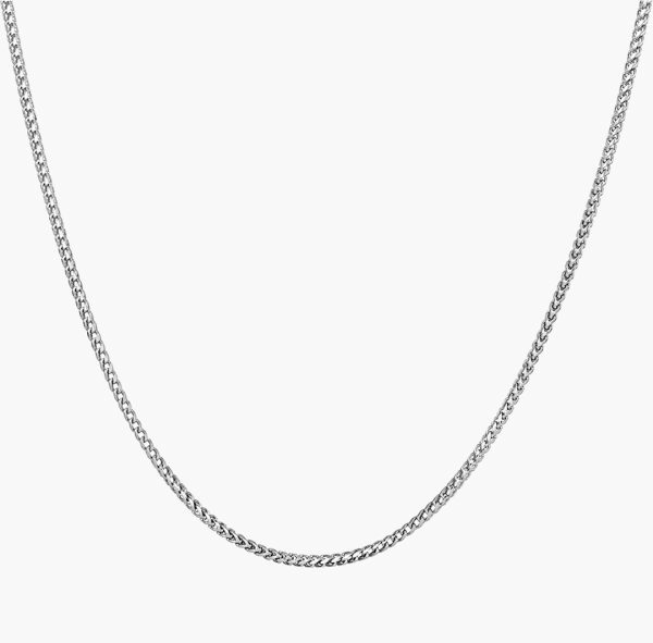 18ct white gold 45cm franco chain with lobster clasp