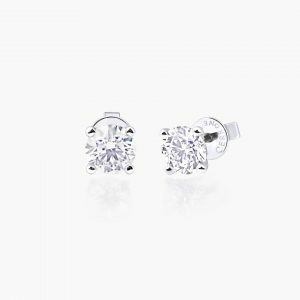 18ct white gold 2=0.65ct round LAB Grown Diamond stud earrings