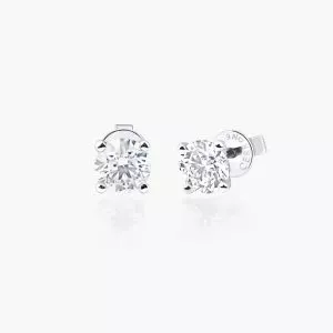 18ct white gold 2=0.65ct round LAB Grown Diamond stud earrings