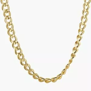 18ct yellow gold 42cm curb link chain with lobster clasp