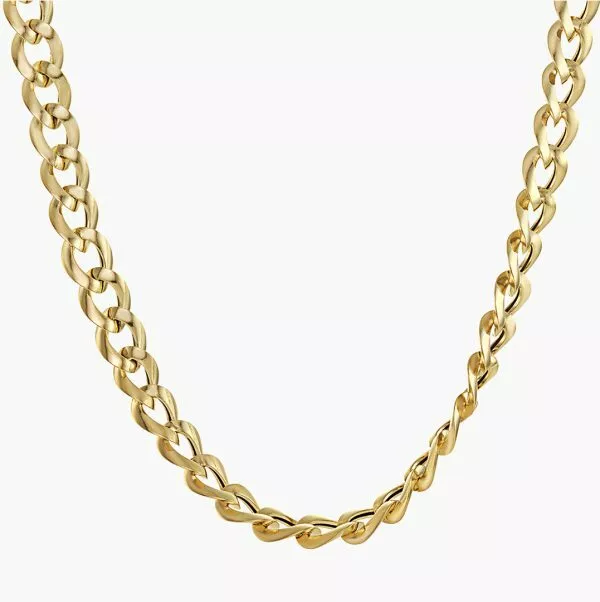 18ct yellow gold 42cm curb link chain with lobster clasp - Image 2