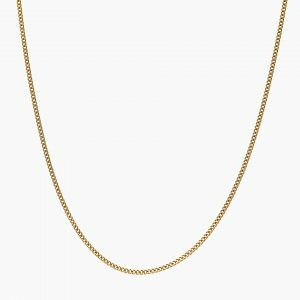 18ct yellow gold 60cm fine curb link chain
