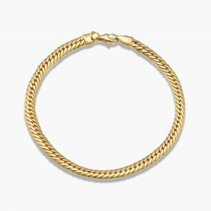 18ct yellow gold snake chain bracelet