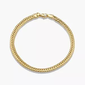 18ct yellow gold snake chain bracelet