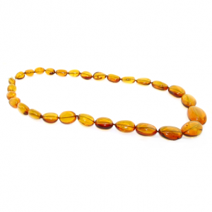 Graduated amber beads necklace