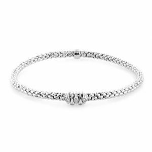 18ct white gold expandable Fope bracelet